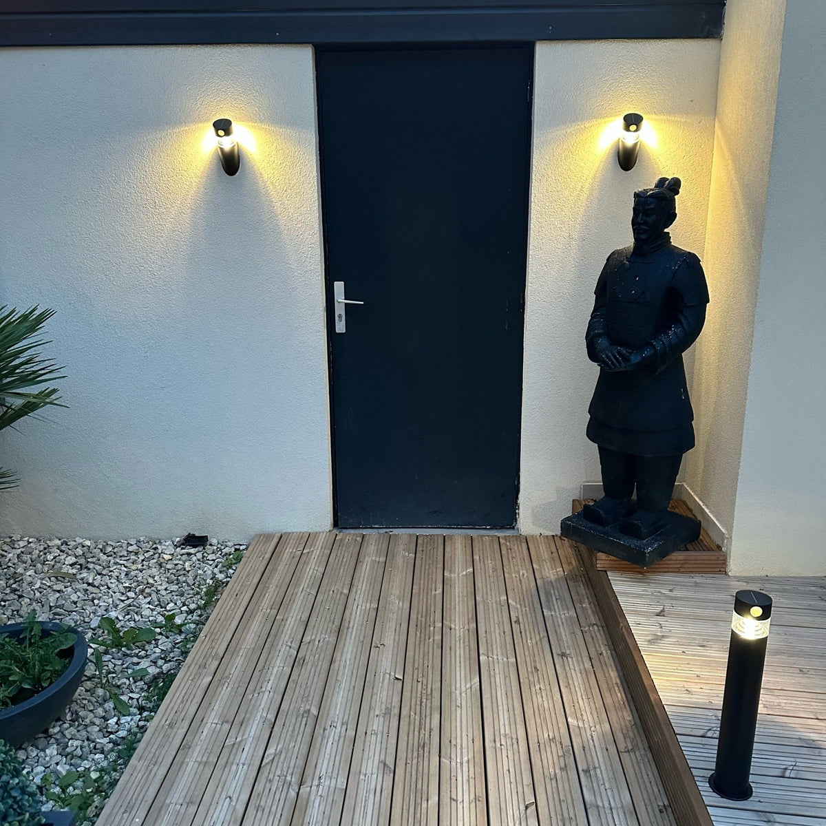 Solcelled Udendørs Væglampe med LED-belysning til Effektiv Belysning-6