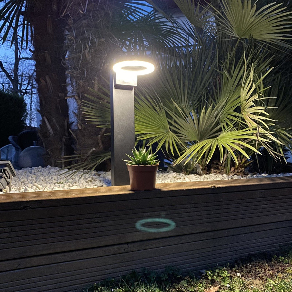 Solarlampe med Bevægelsessensor og Monokristallinsk Solpanel til Terrasse og Stier-4