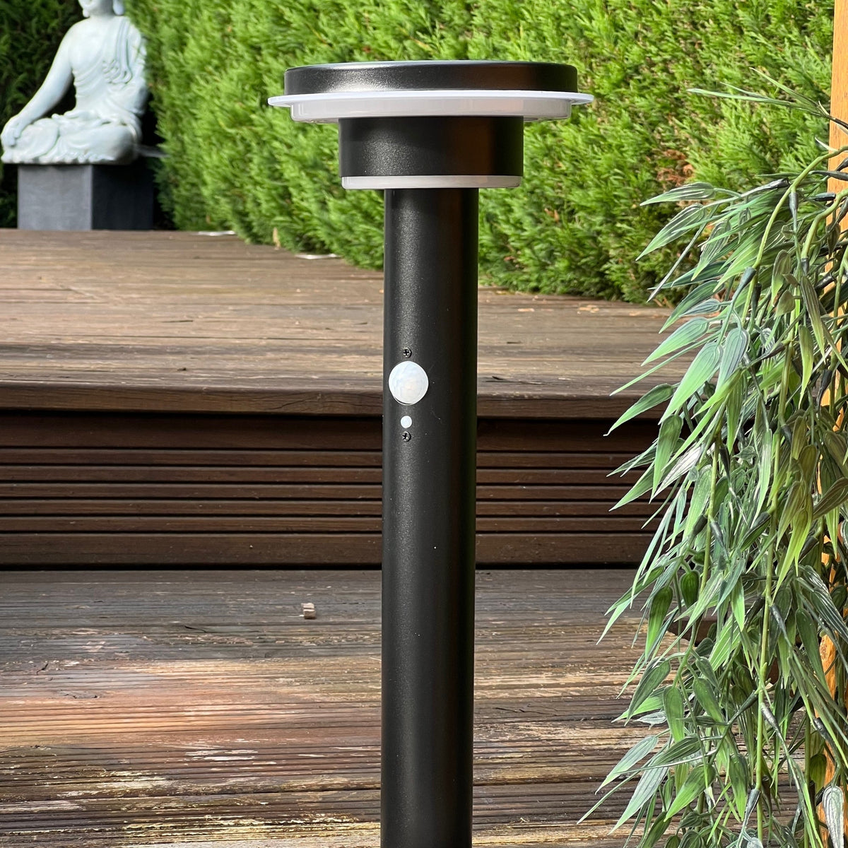 Solarlampe i Rustfrit Stål med UV-Forstærker og Bevægelsessensor-4
