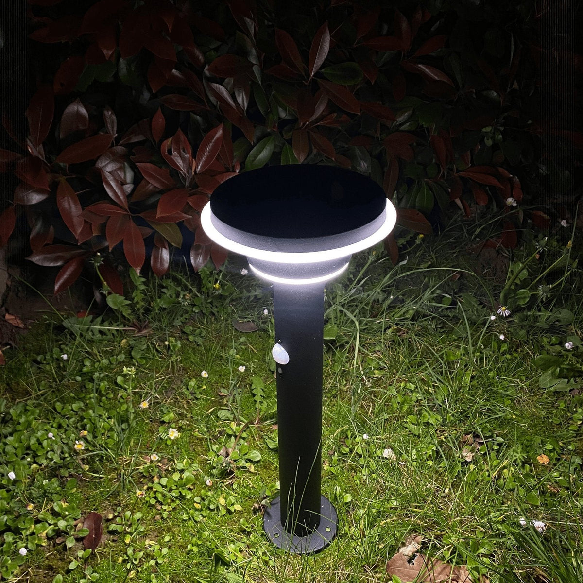 Solarlampe i Rustfrit Stål med UV-Forstærker og Bevægelsessensor-5