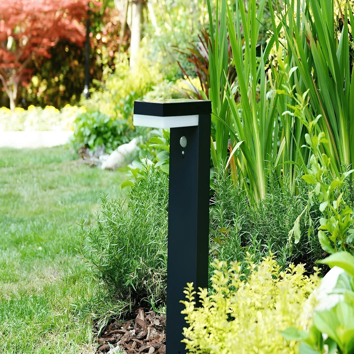 Elegant Solar LED Bollard Light in Stainless Steel with High Lumen Output-2