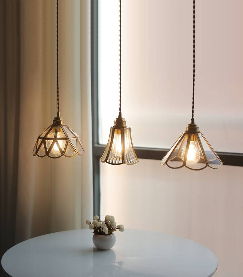 LustreVerre - Messing Loftlampe med Glas
