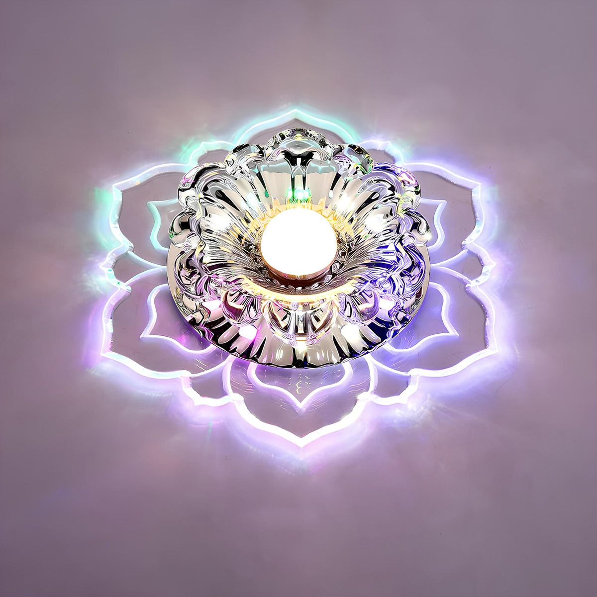Crystal Floral Loftlampe | BlossomGlow