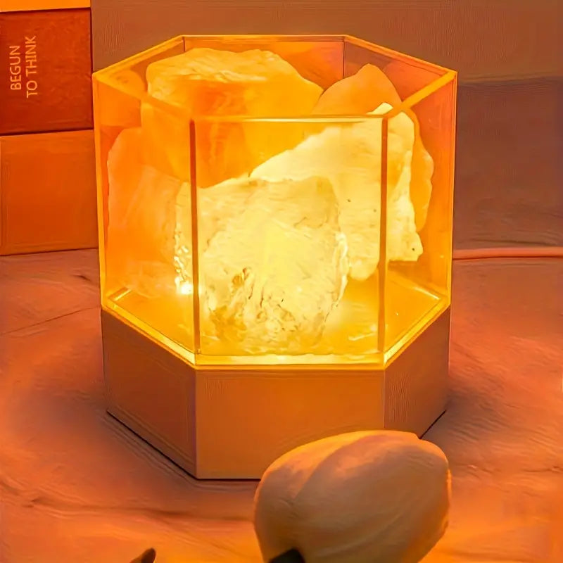 Strålende & Luksuriøs Saltstenslampe | CrystalGlow