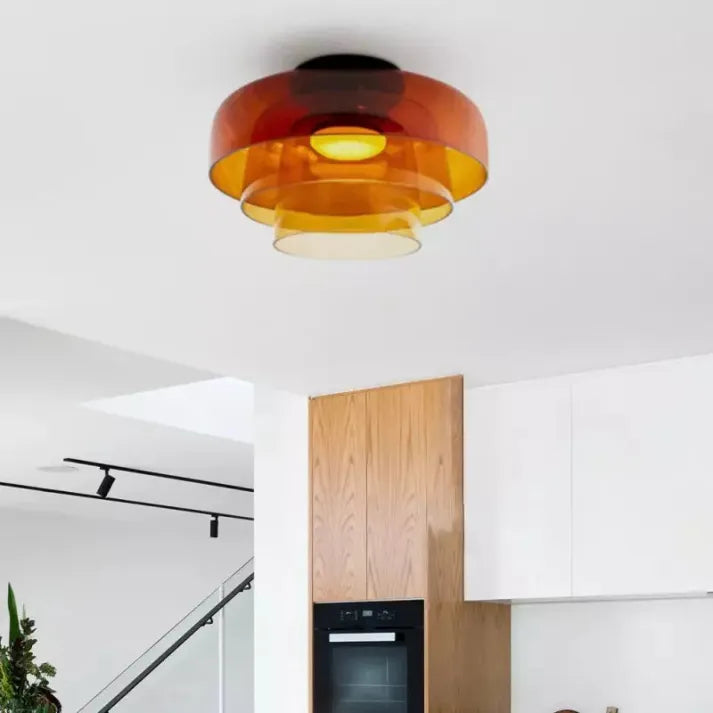 GlasElegance – Middelalderlig Loftslampe med Moderne Twist