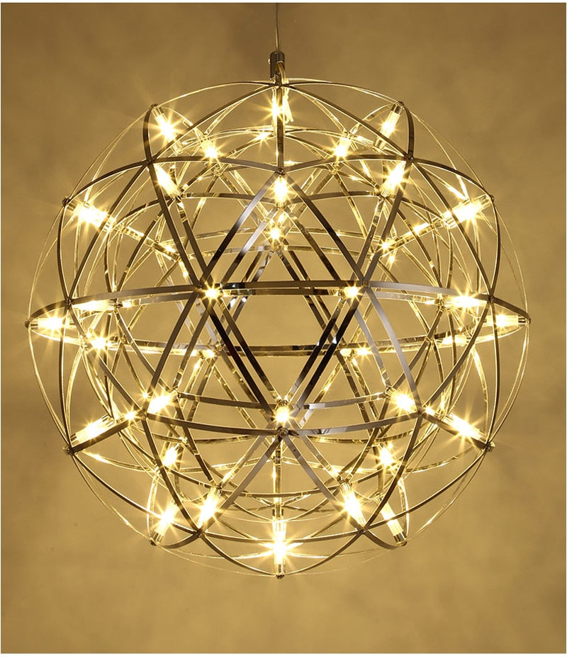 Orbital LED Pendellampe – Moderne Rustfrit Stål Design med LED-pærer