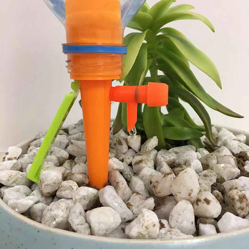 Automatisk Vandingssystem til Planter med Flaskeadapter til Indendørs og Udendørs Brug-2