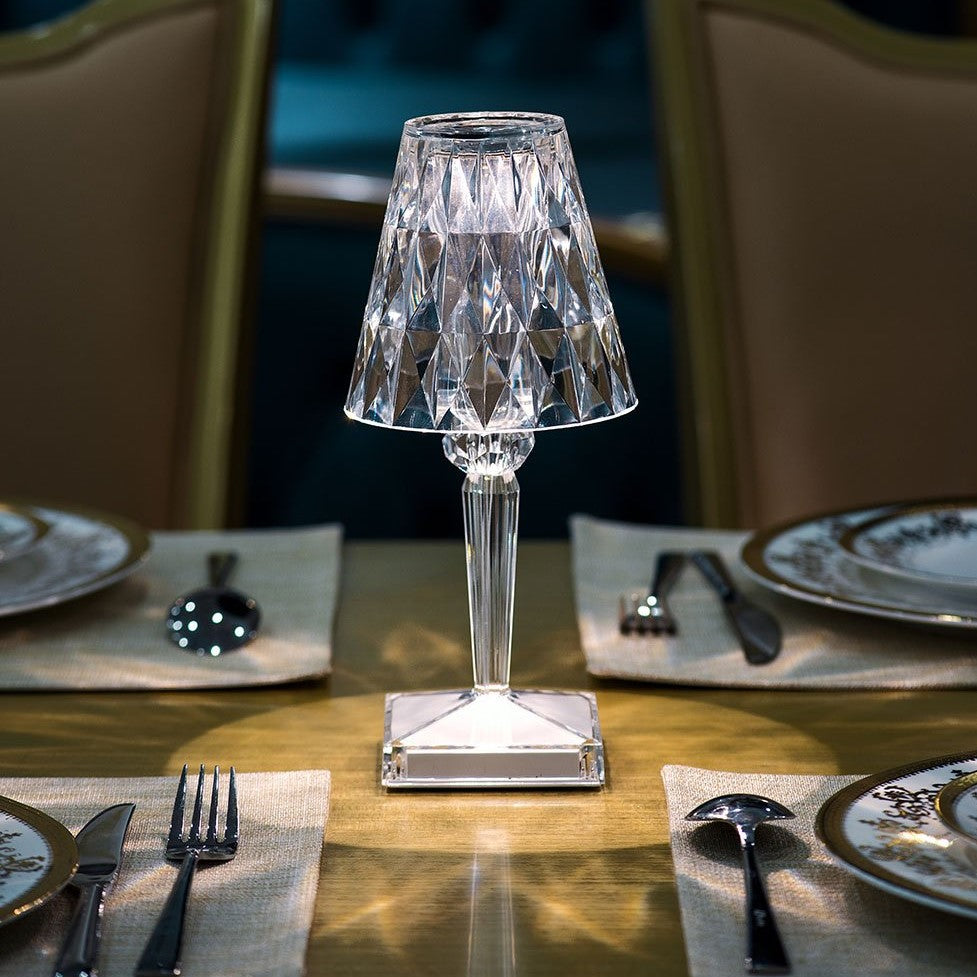 Glitrende Krystal Bordlampe – Elegant og Moderne | CrystalLuxe