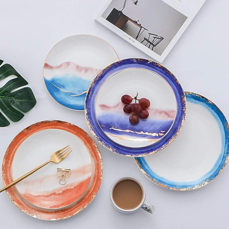 Van Gogh Tallerkenkollektion – Luksuriøst Sæt af 4 | PorcelainArt