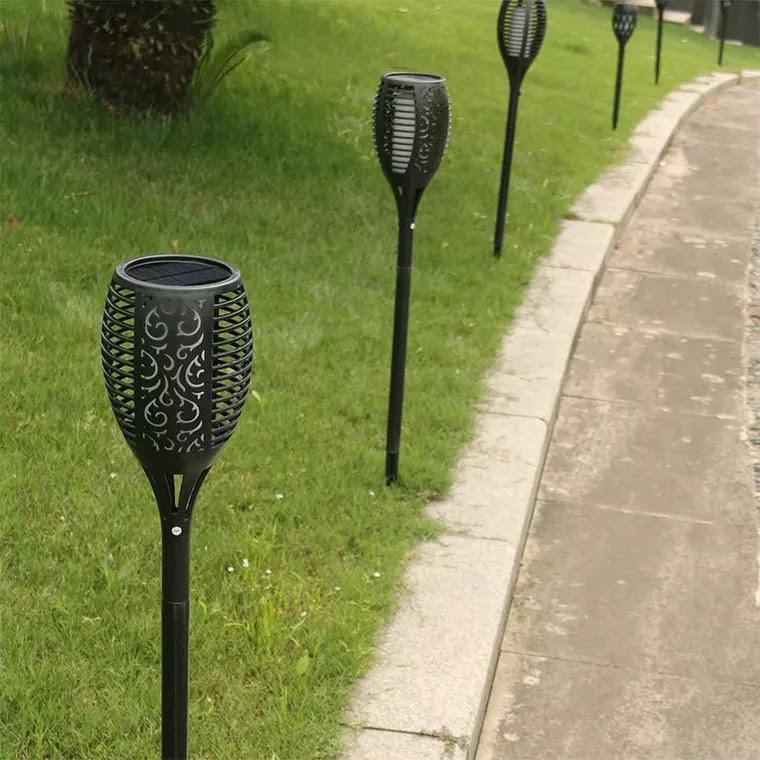Solarlampe med 96 LED og Realistisk Flammeeffekt til Haven-2