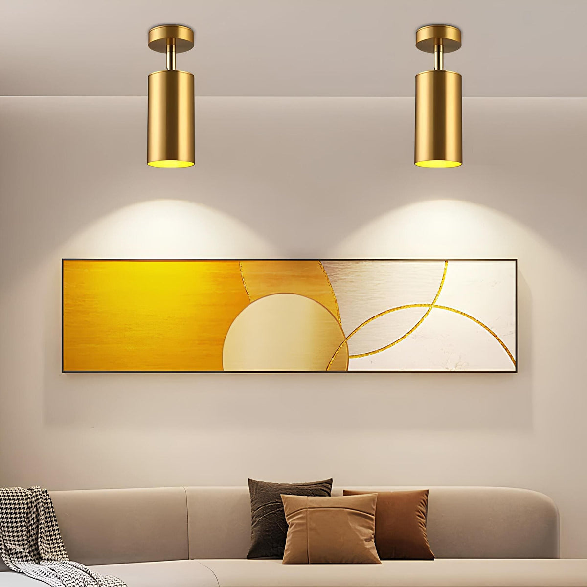 Sofistikeret Hængende Loftlampe | GoldenGlow