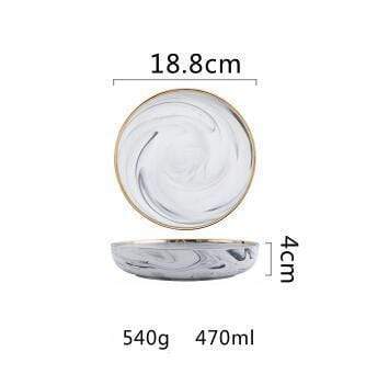 Canova Spisesæt – 8-delt Tallerkensæt | MarbleElegance